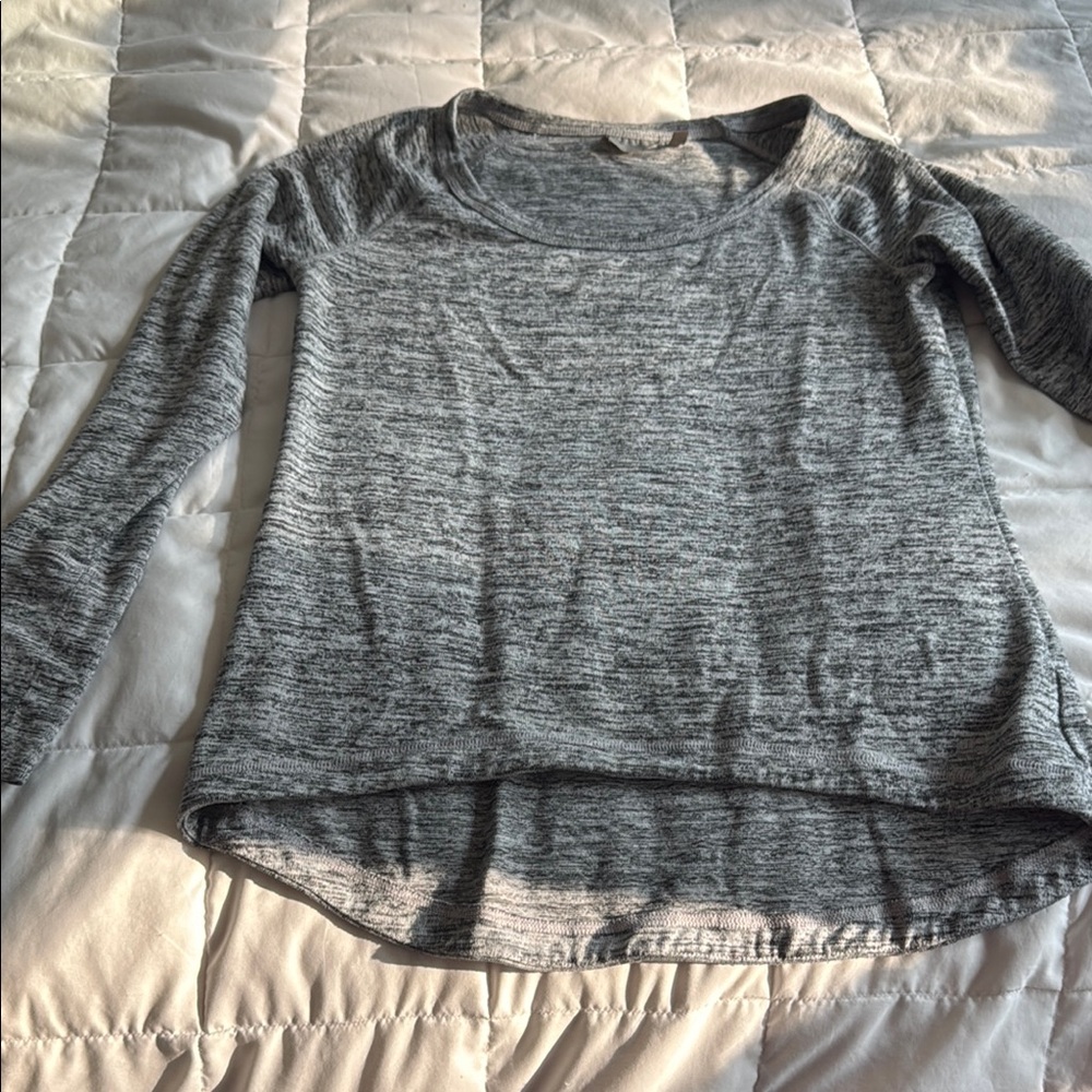 Athleta Gray High Low Hoodie Sweatshirt